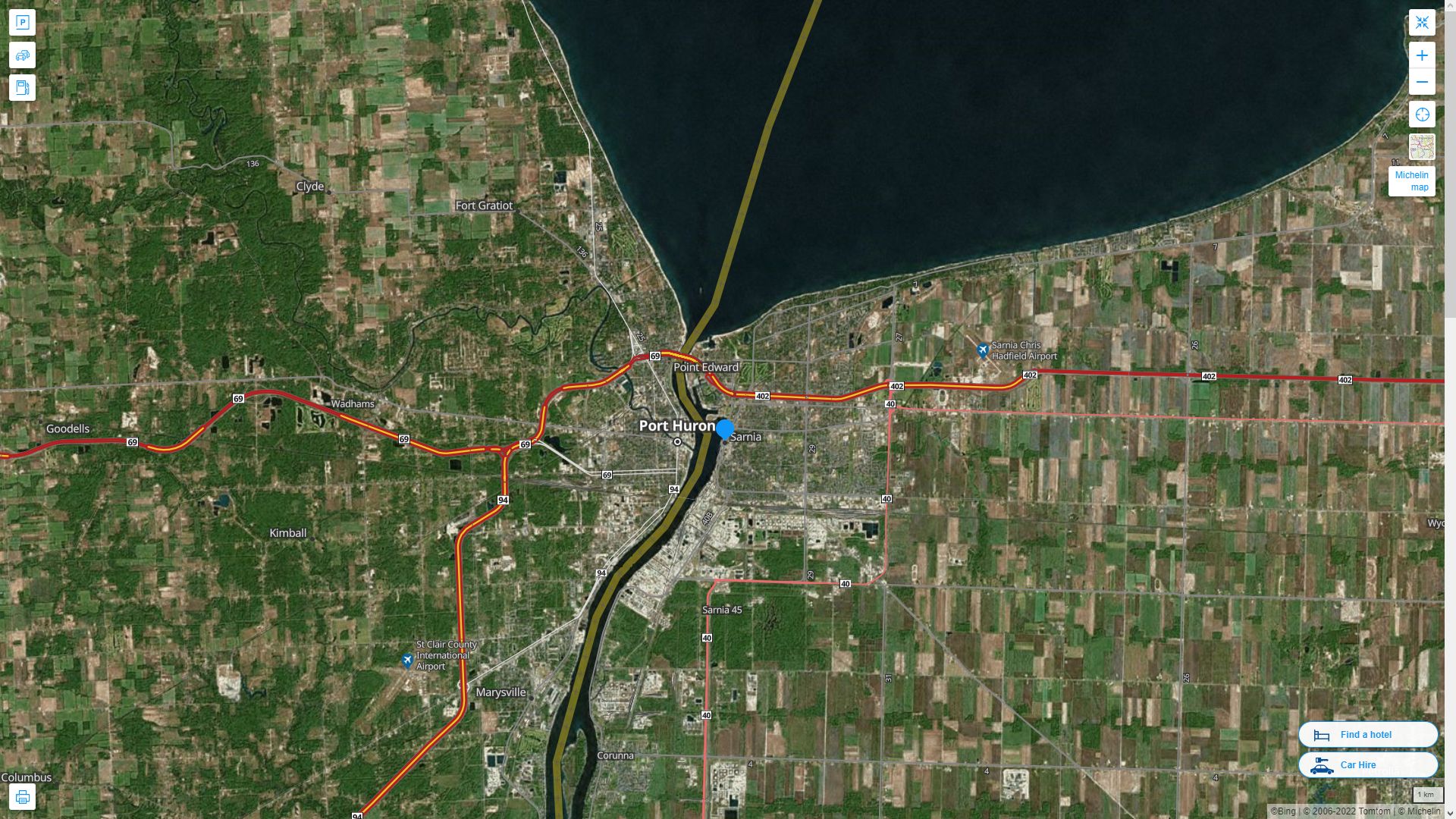 Sarnia Map Canada Sarnia Highway And Road Map With Satellite View 